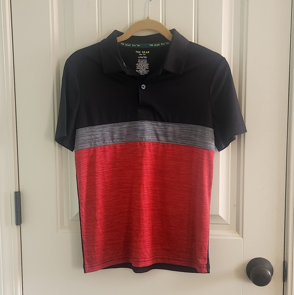 Boys Tek Gear performance golf polo, YL